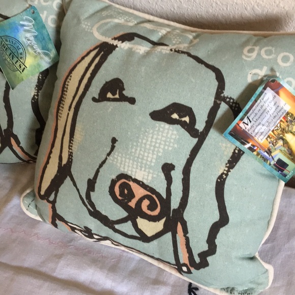 Good Dog Pillow New w Tags Dog w Halo 12x12 - Picture 2 of 5
